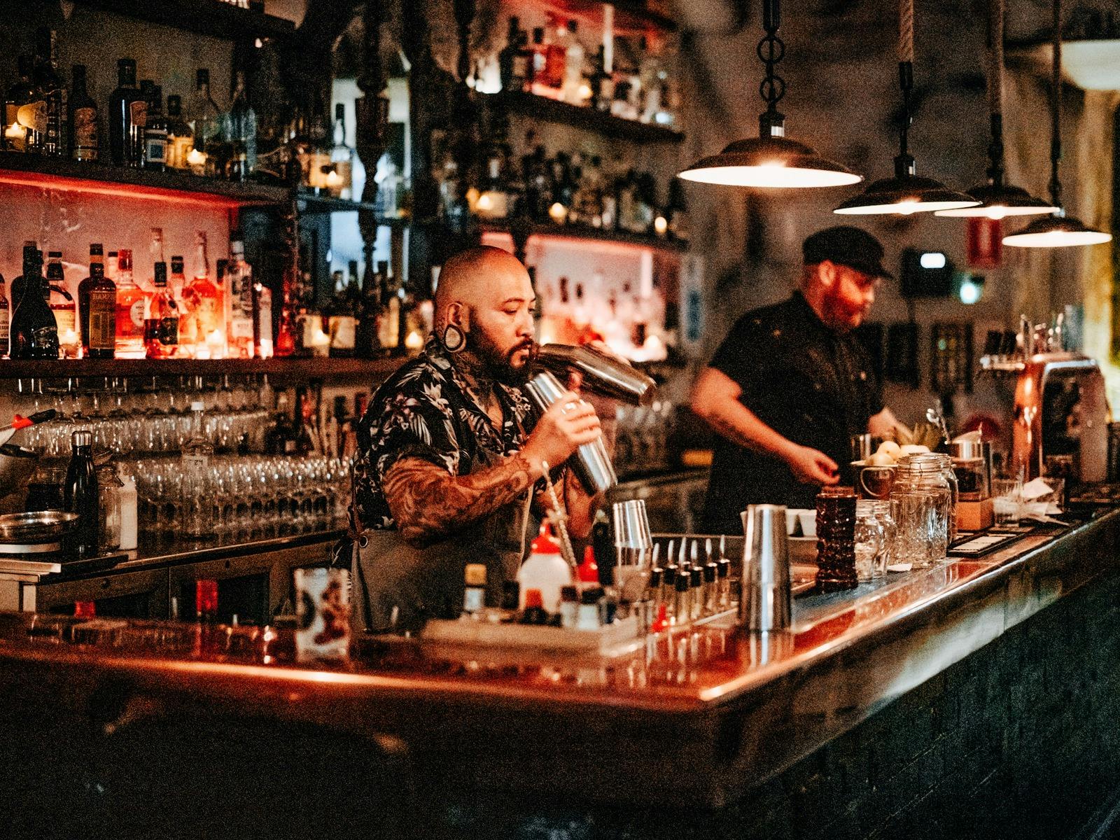 Downstairs bar with hundreds of rums to choose from