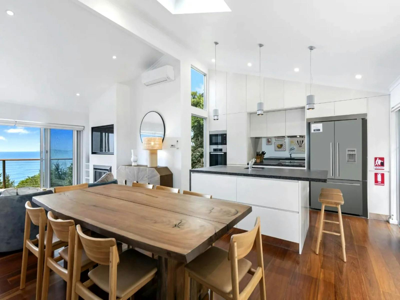 The kitchen features quality appliances