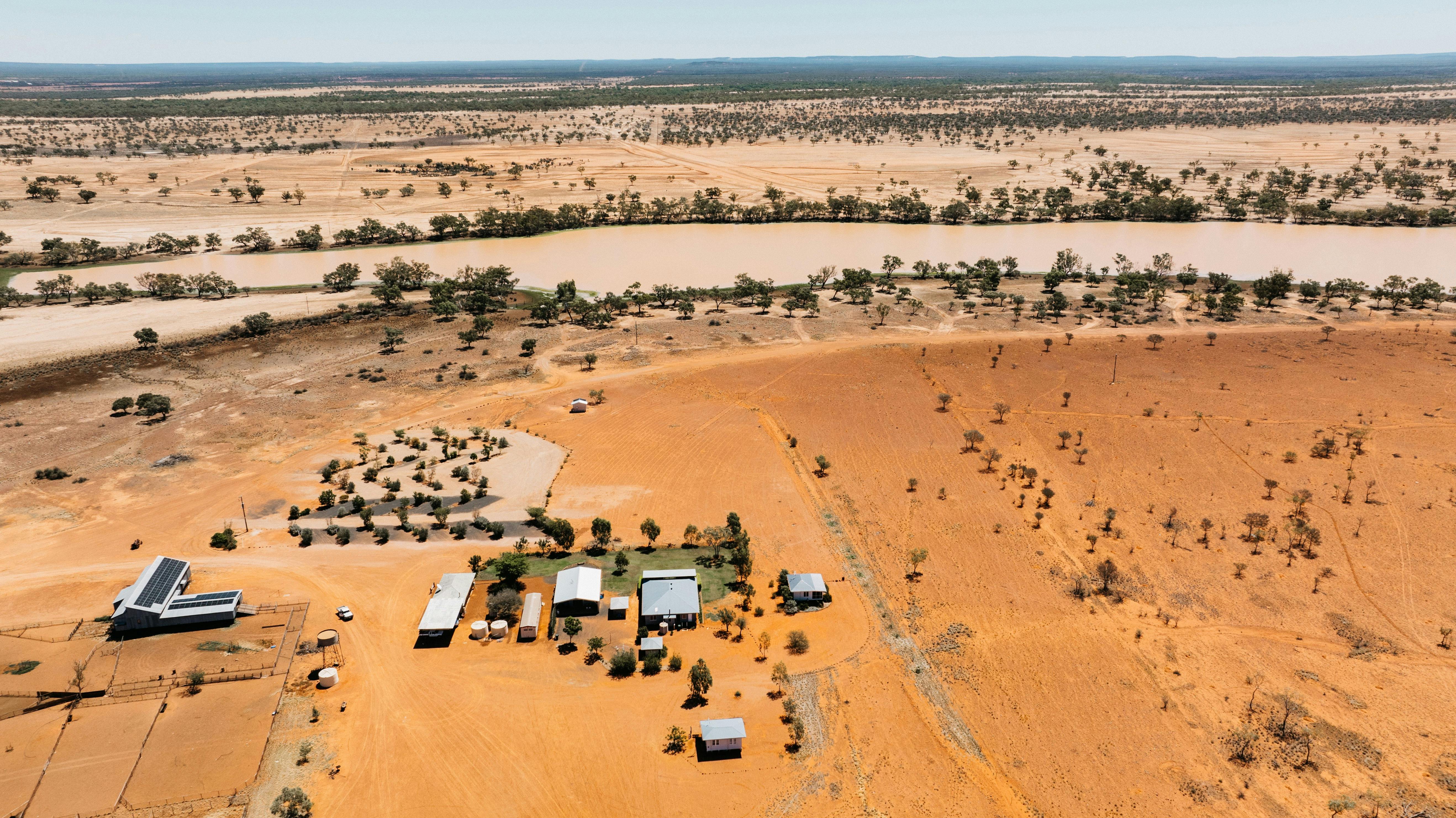 Aerial view of The Lake, Quilpie