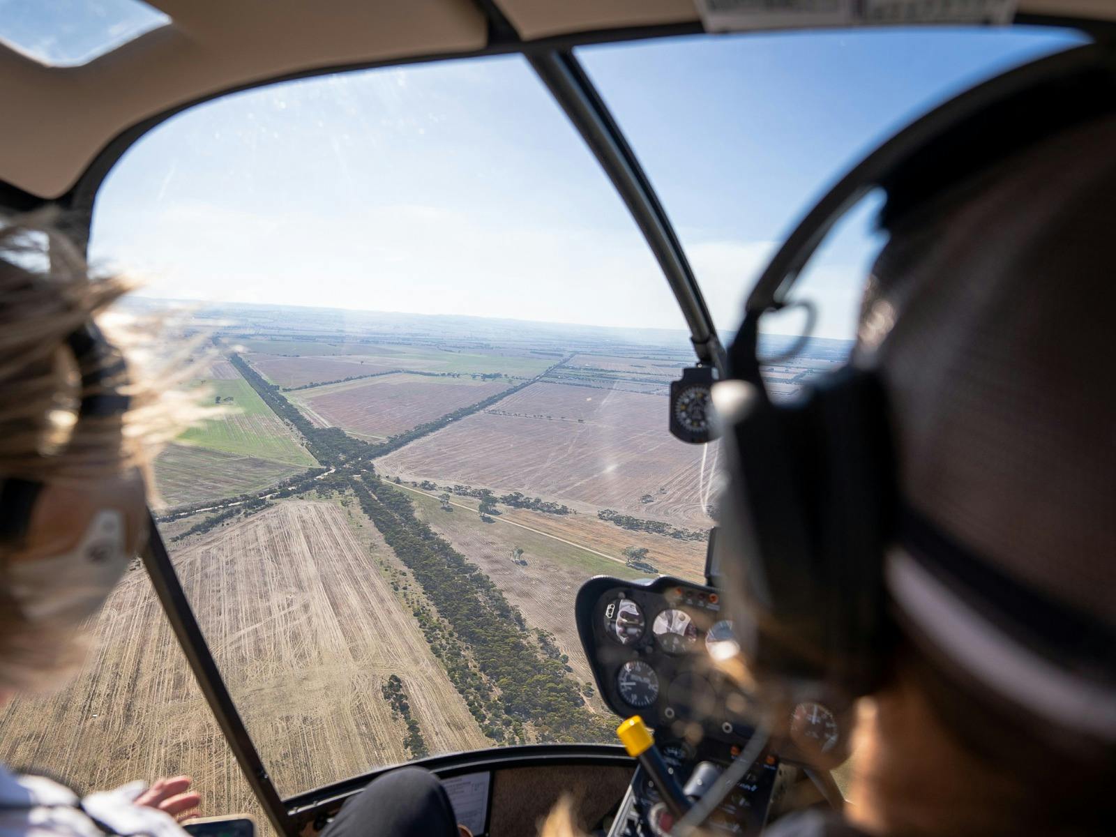 South Australian Helicopters in the air.