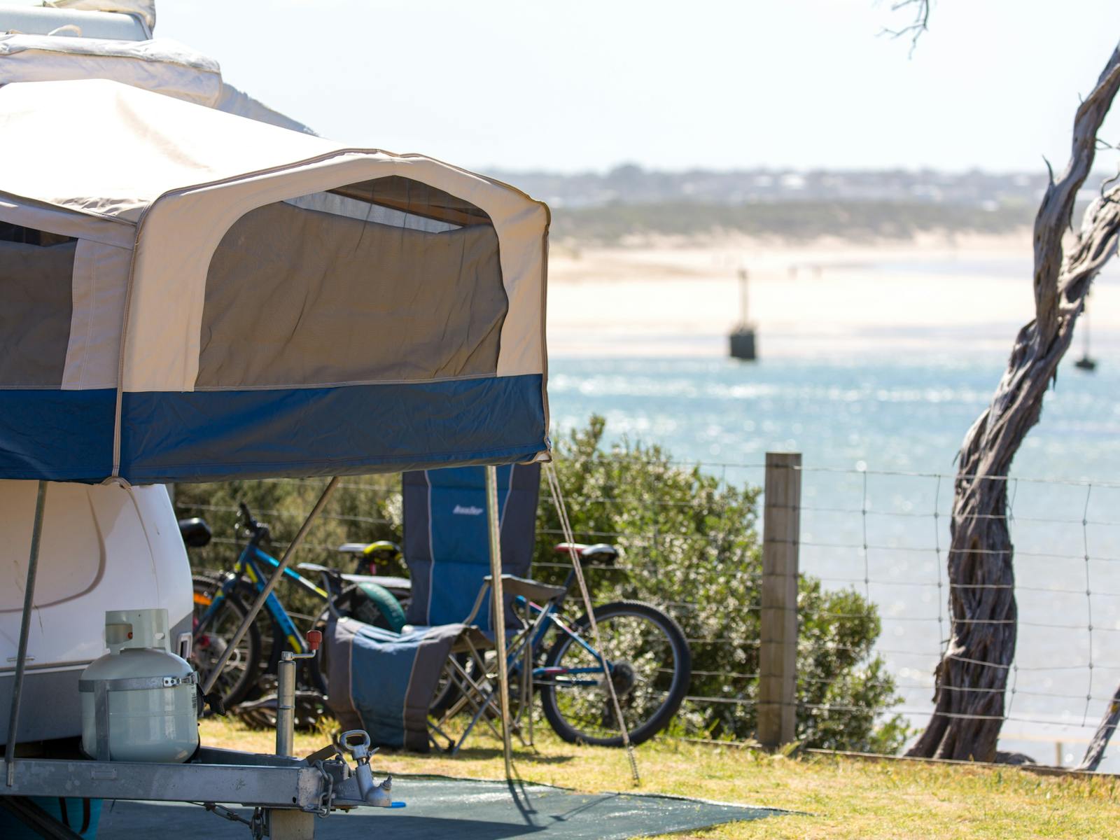 Campervan on waterfront site