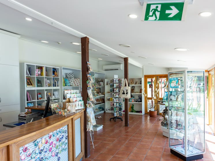 The gallery shop in the foyer stocks works by local craftspeople and artisans and giftware