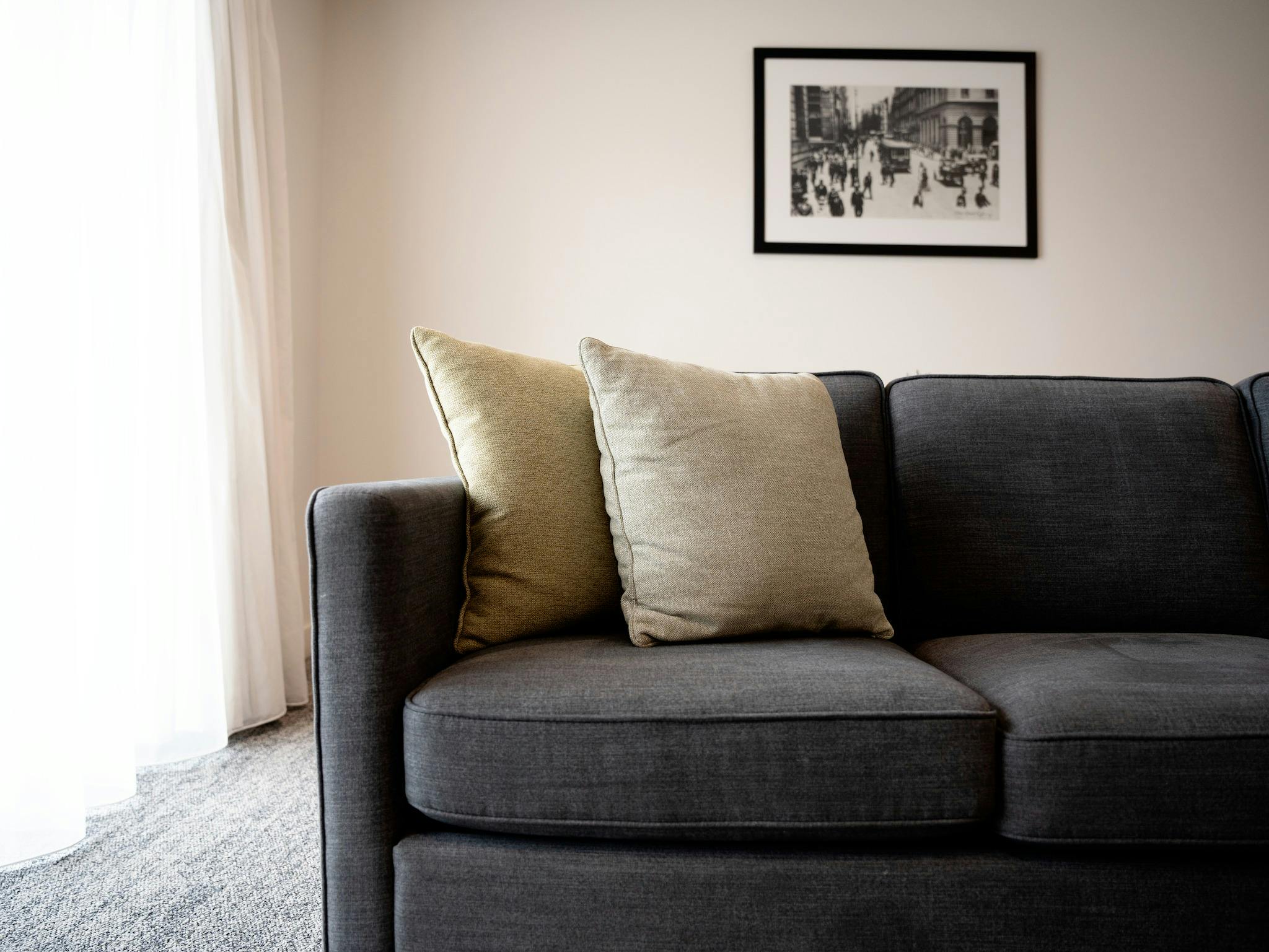 A close up of our comfortable lounge, from our One, Two and Three Bedroom Apartments