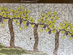 Mosaic hand made vine leaves