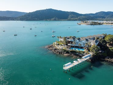 coral sea resort view from above