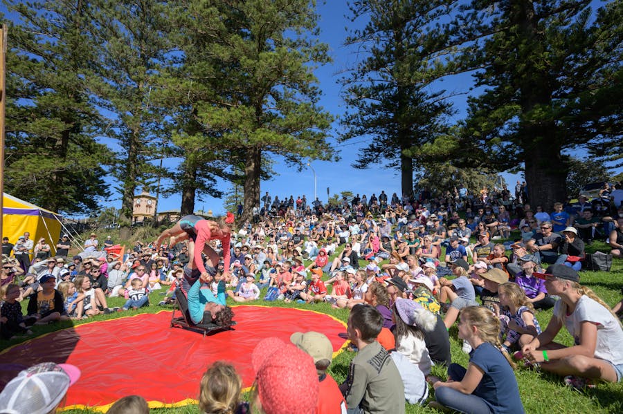 The Pitts Family Circus paling the Ray White Main Stage