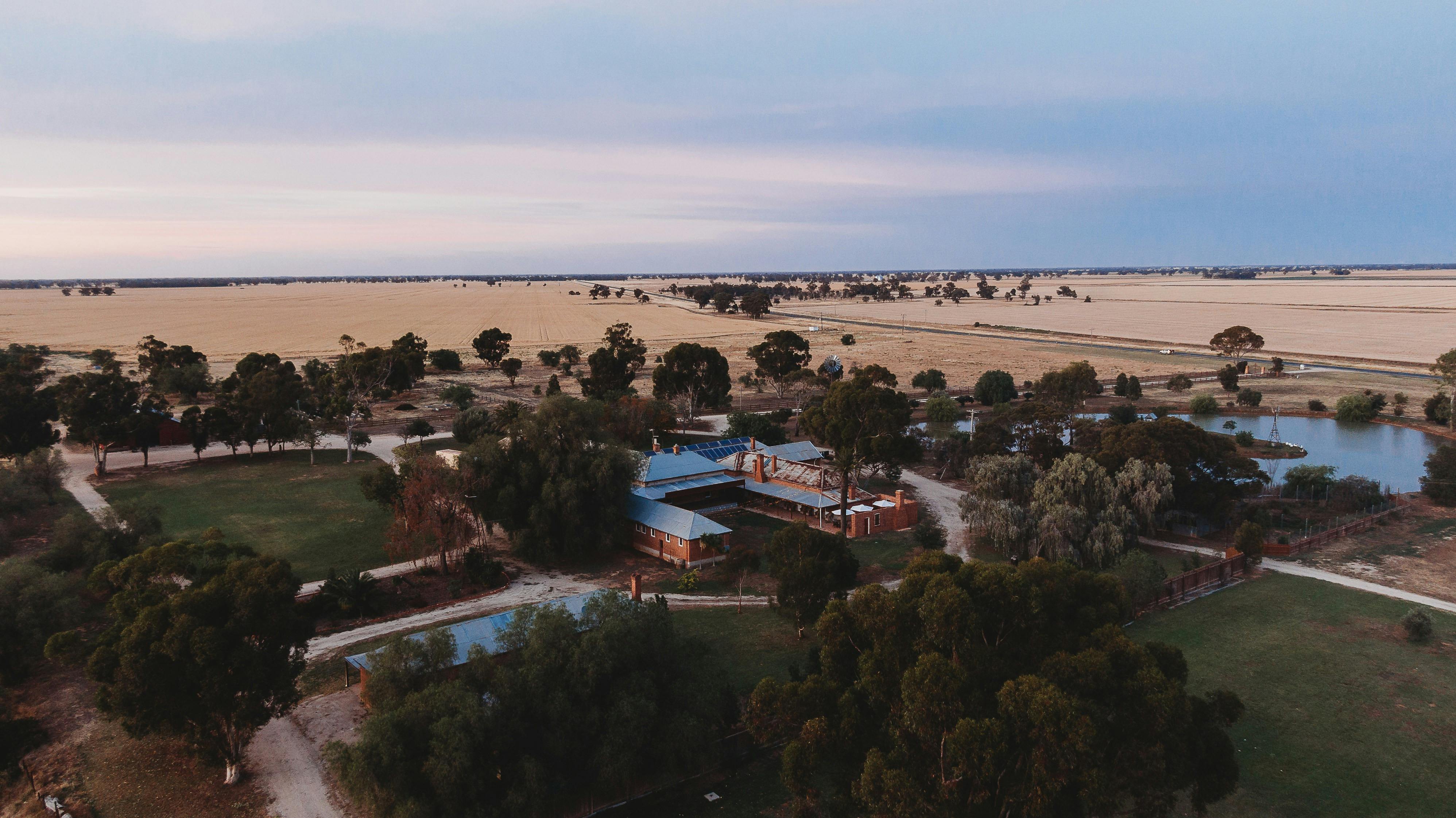 Moira from Above overlooking the long paddocks
