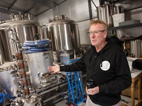 Brewmaster explaining the brewing process