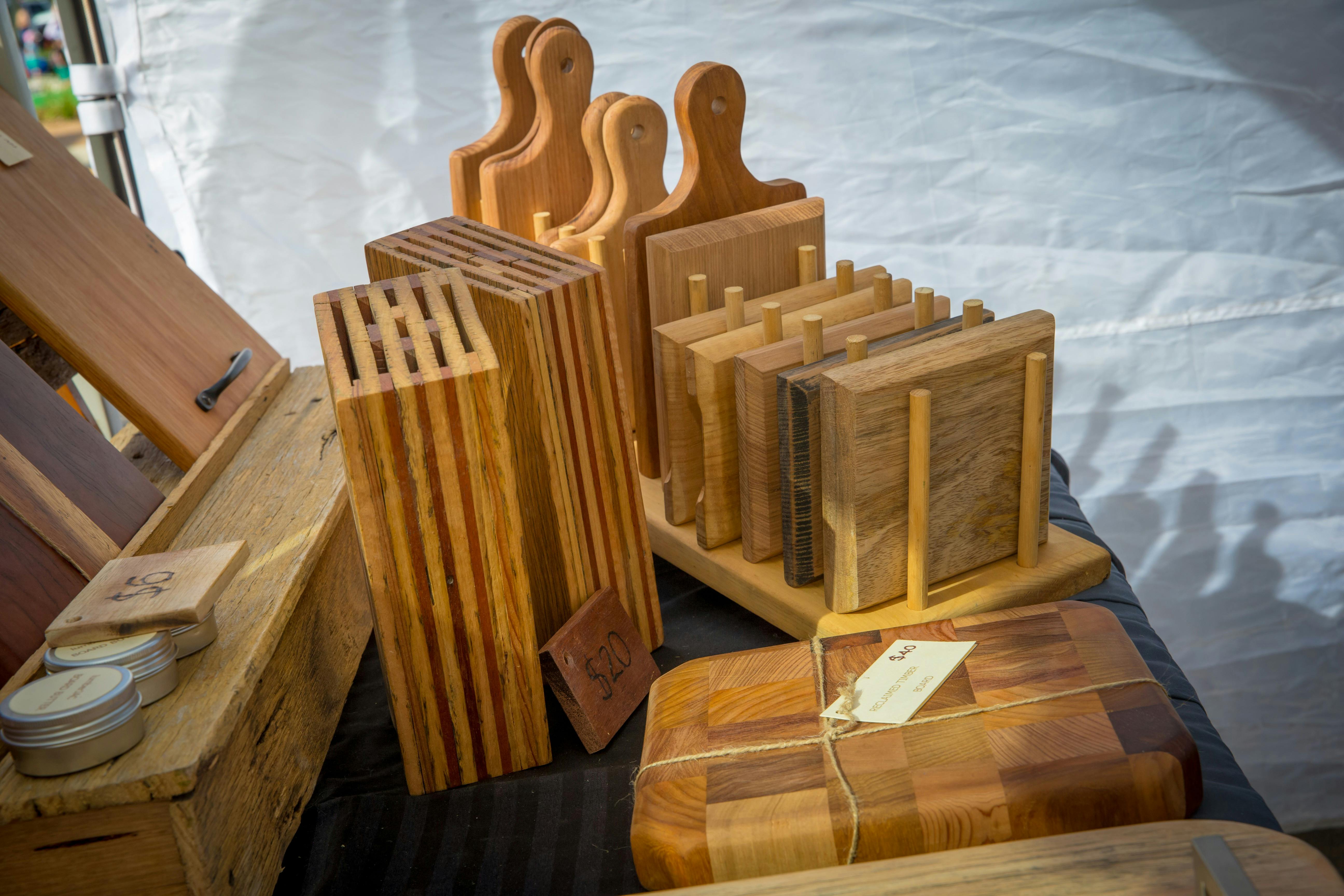 Check out natural timber goods.