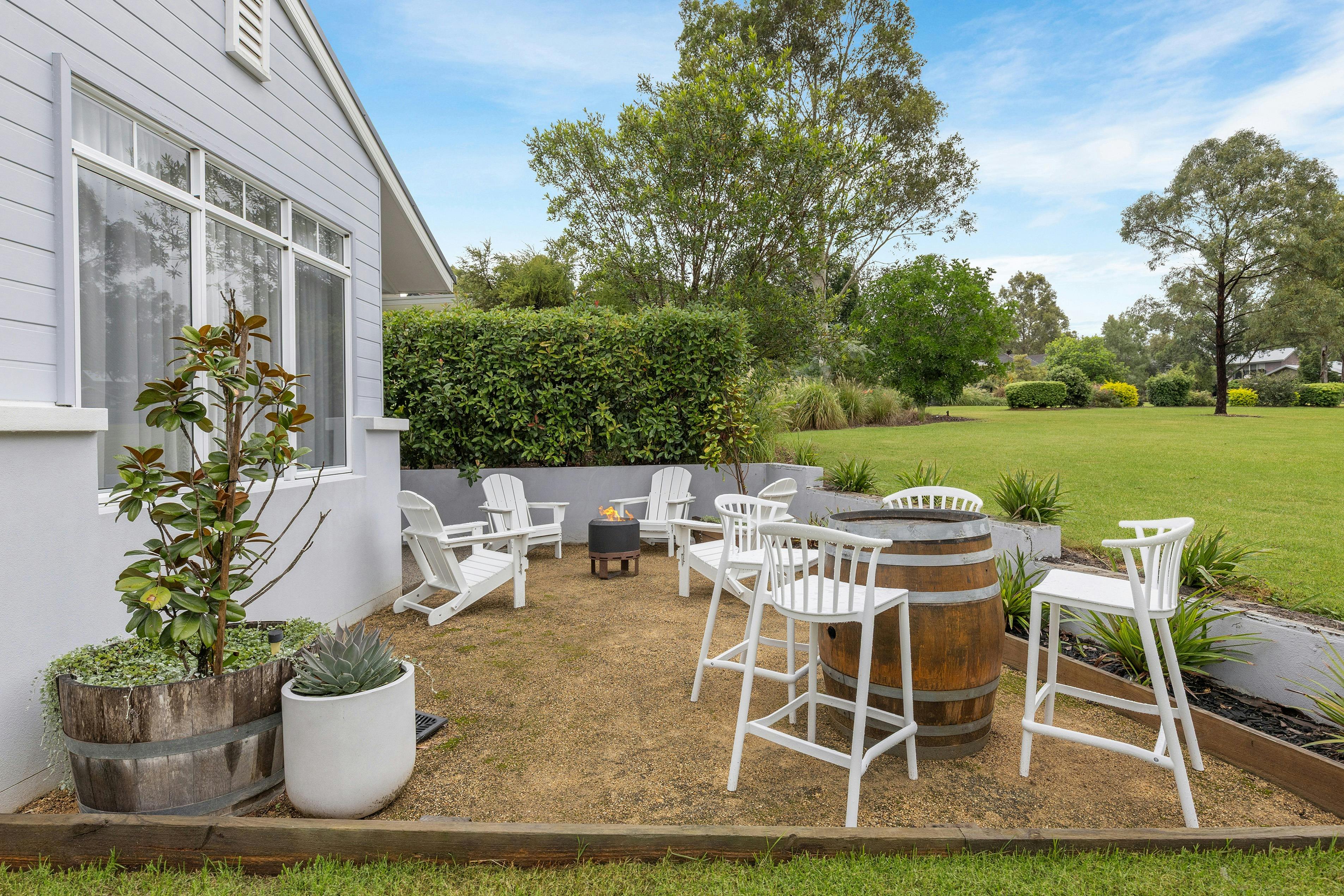 Blue Gum Escape outdoor fire pit