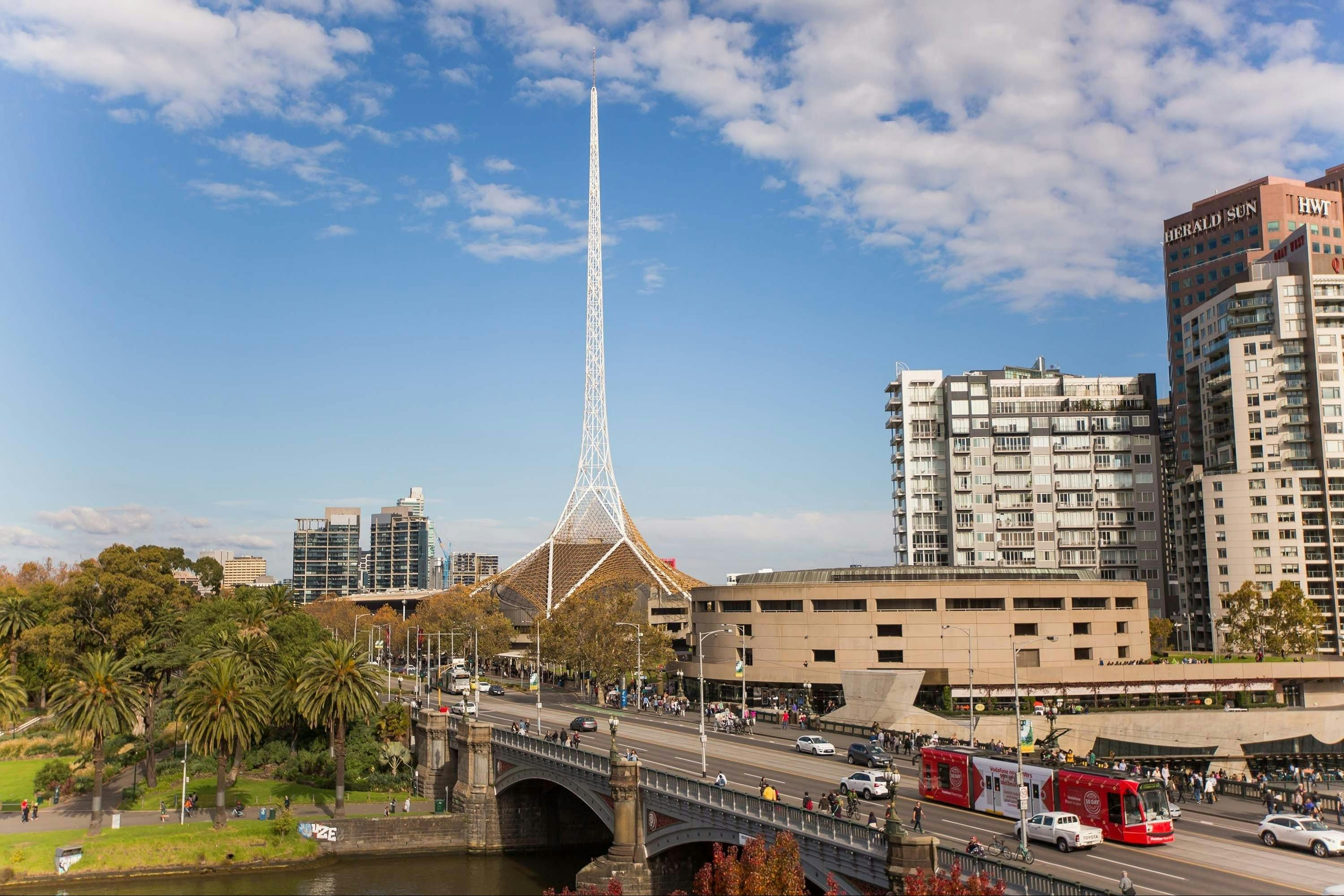 Arts Centre Melbourne external view at day time.