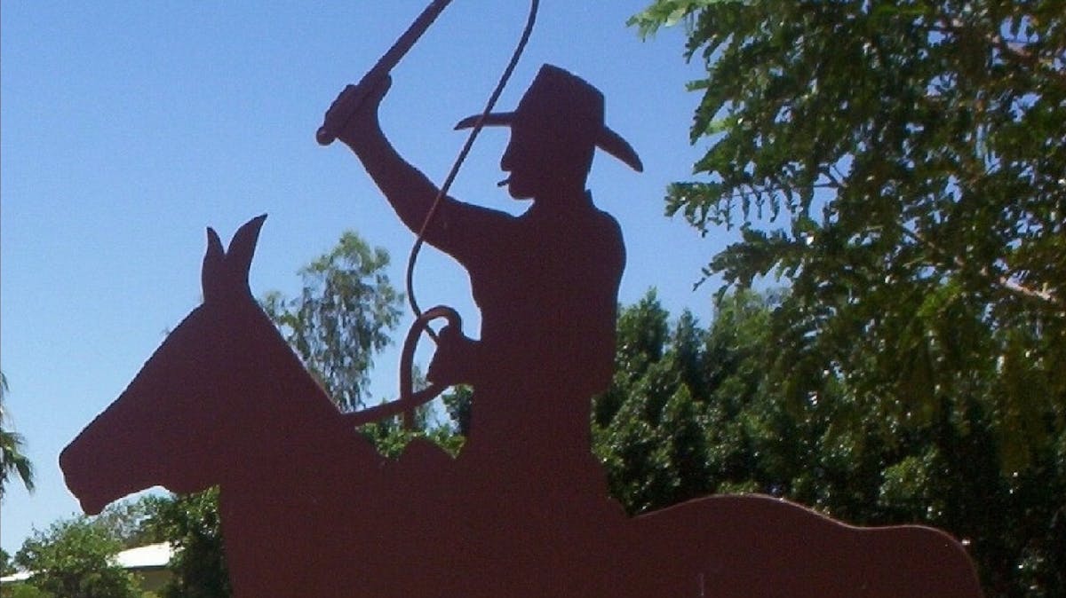 Silhouette main street Quilpie