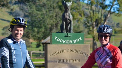 Bike riders at the Dog