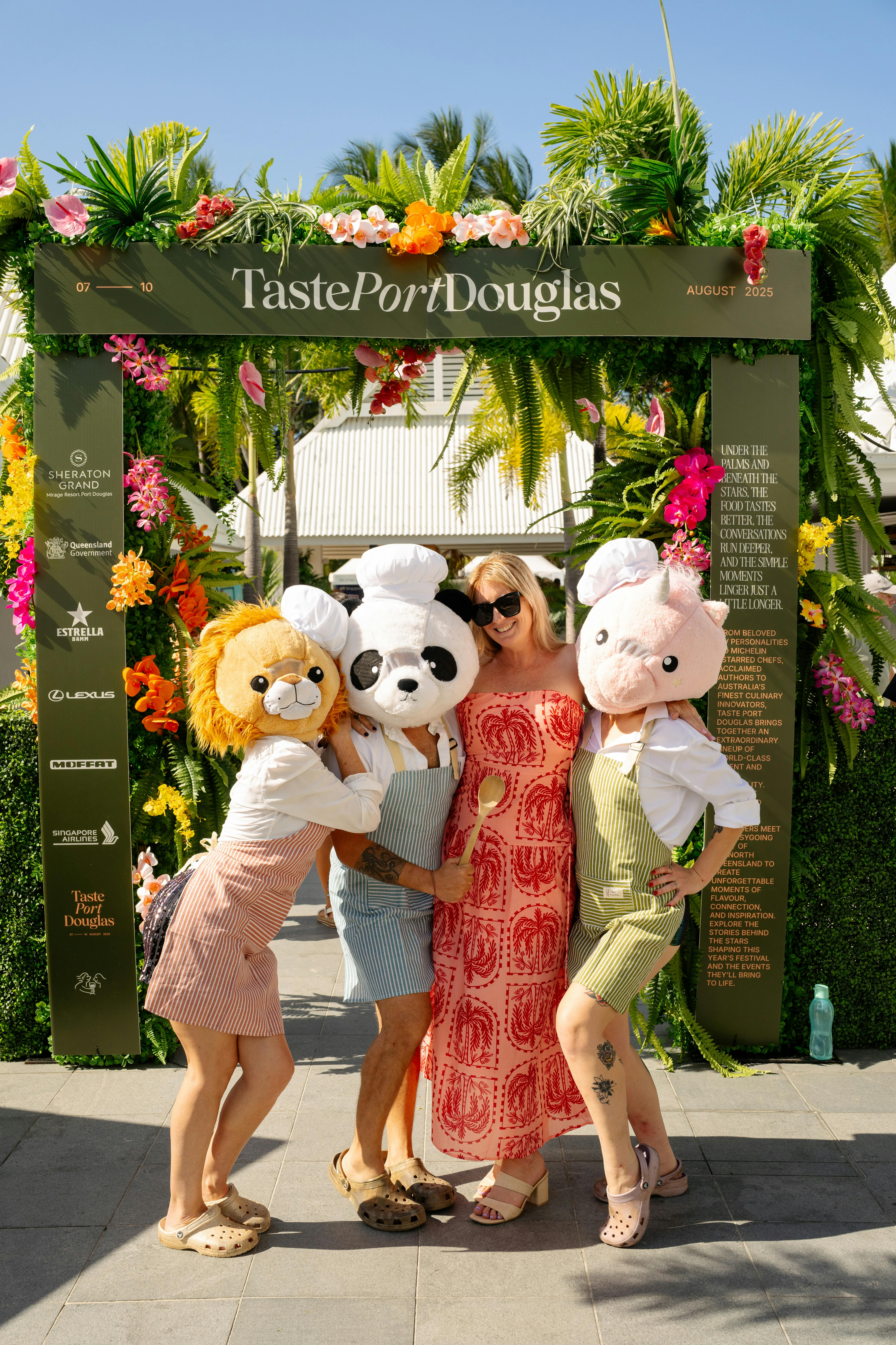 Roving performers at Festival Village