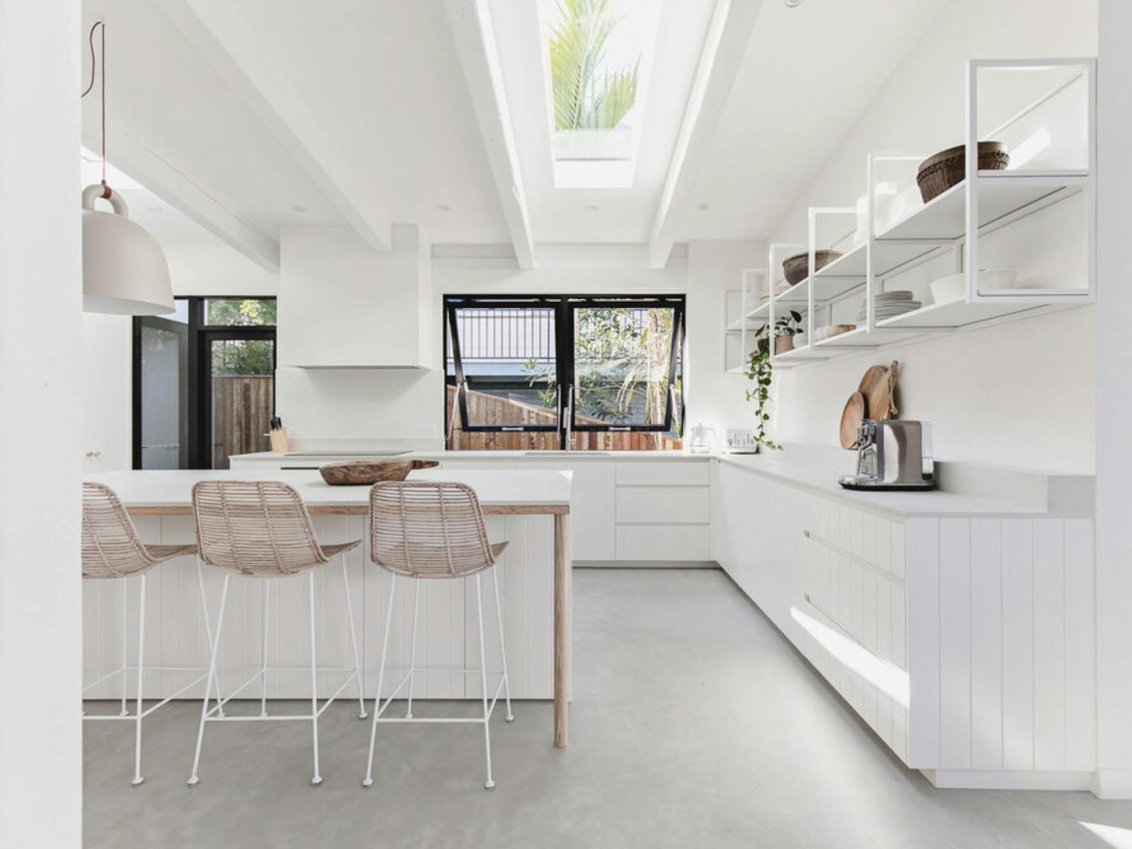 Newly renovated kitchen - beautifully furnished with a coastal vibe