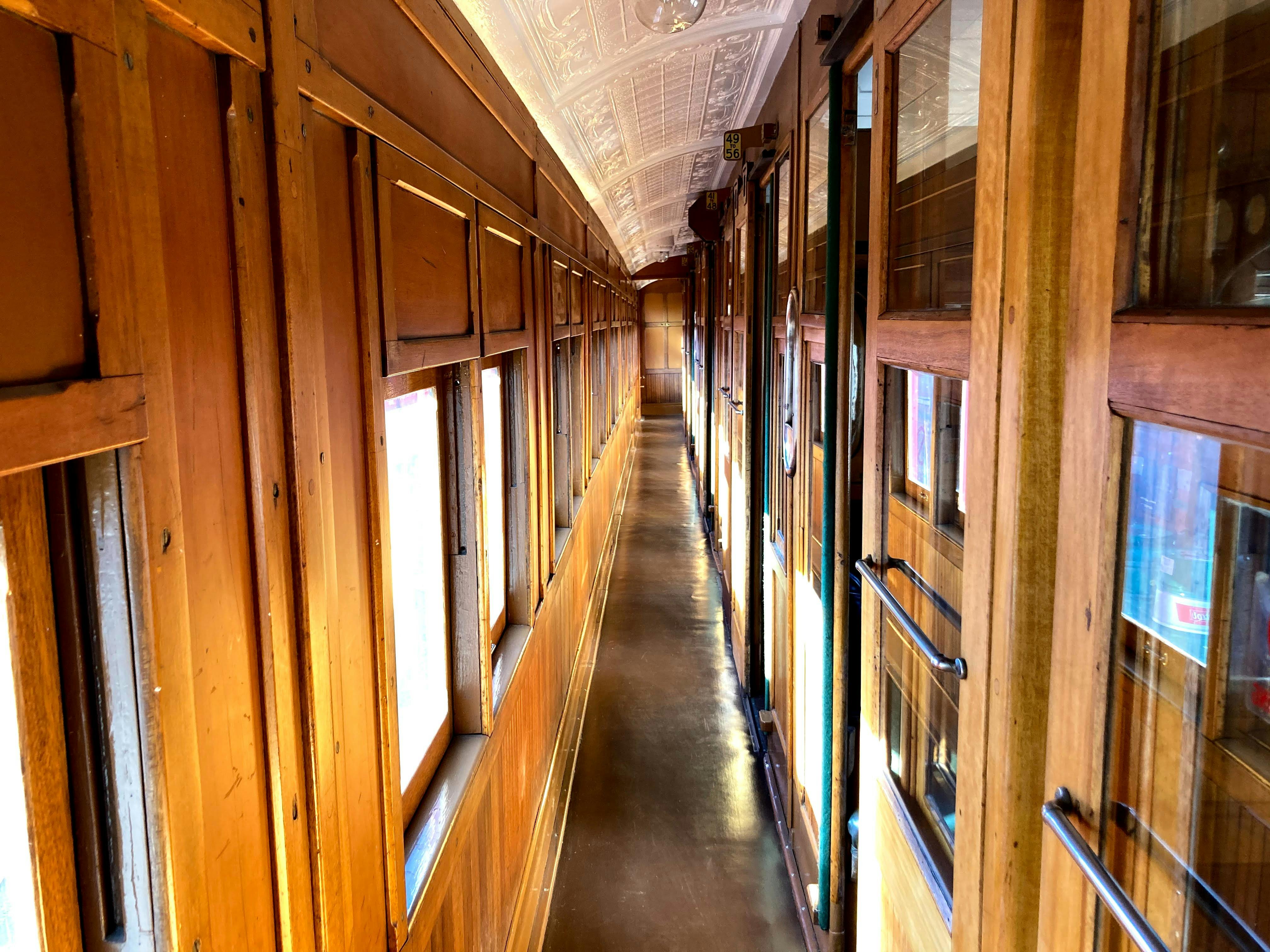 Our wooden Excursion carriages with opening windows