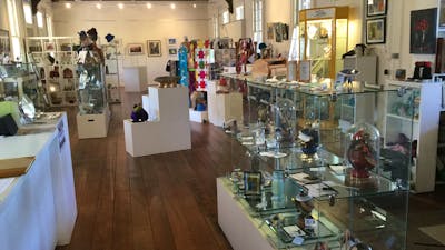 Interior shot showing display of all the products on sale