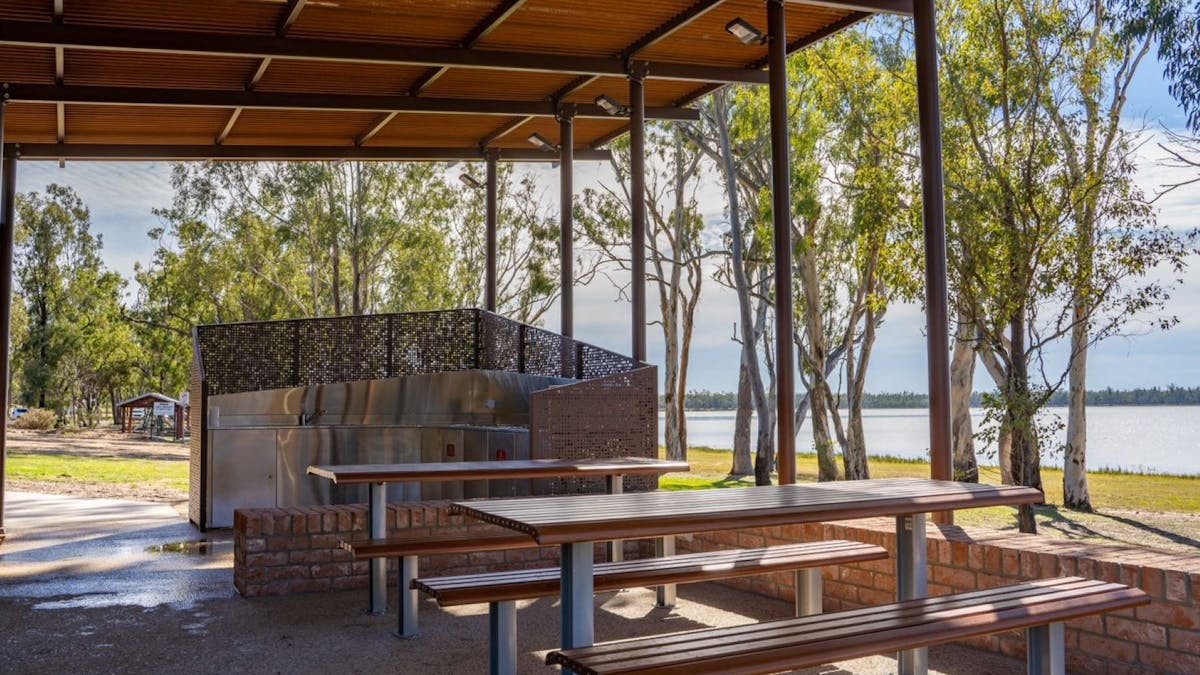 Upgraded camp kitchen with water views
