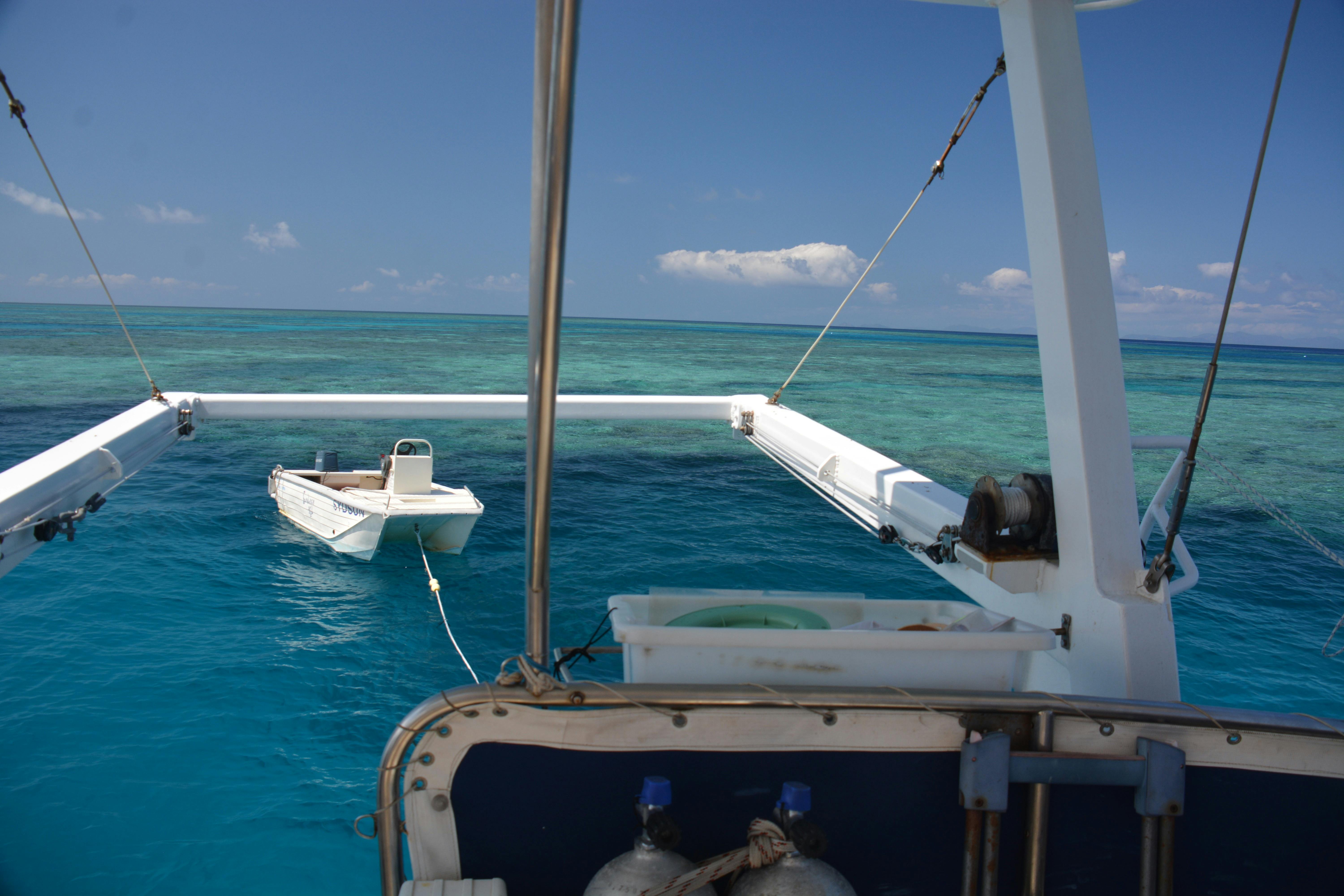 On a perfect day on the outer Great Barrier Reefe