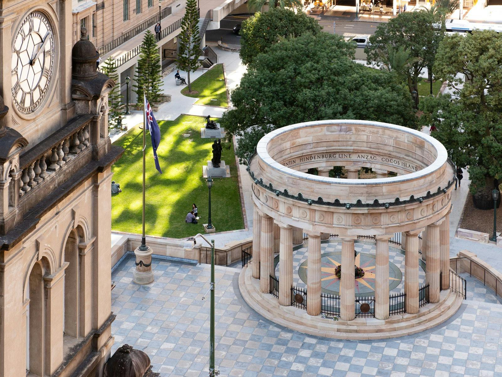 Aerial view of Anzac Square