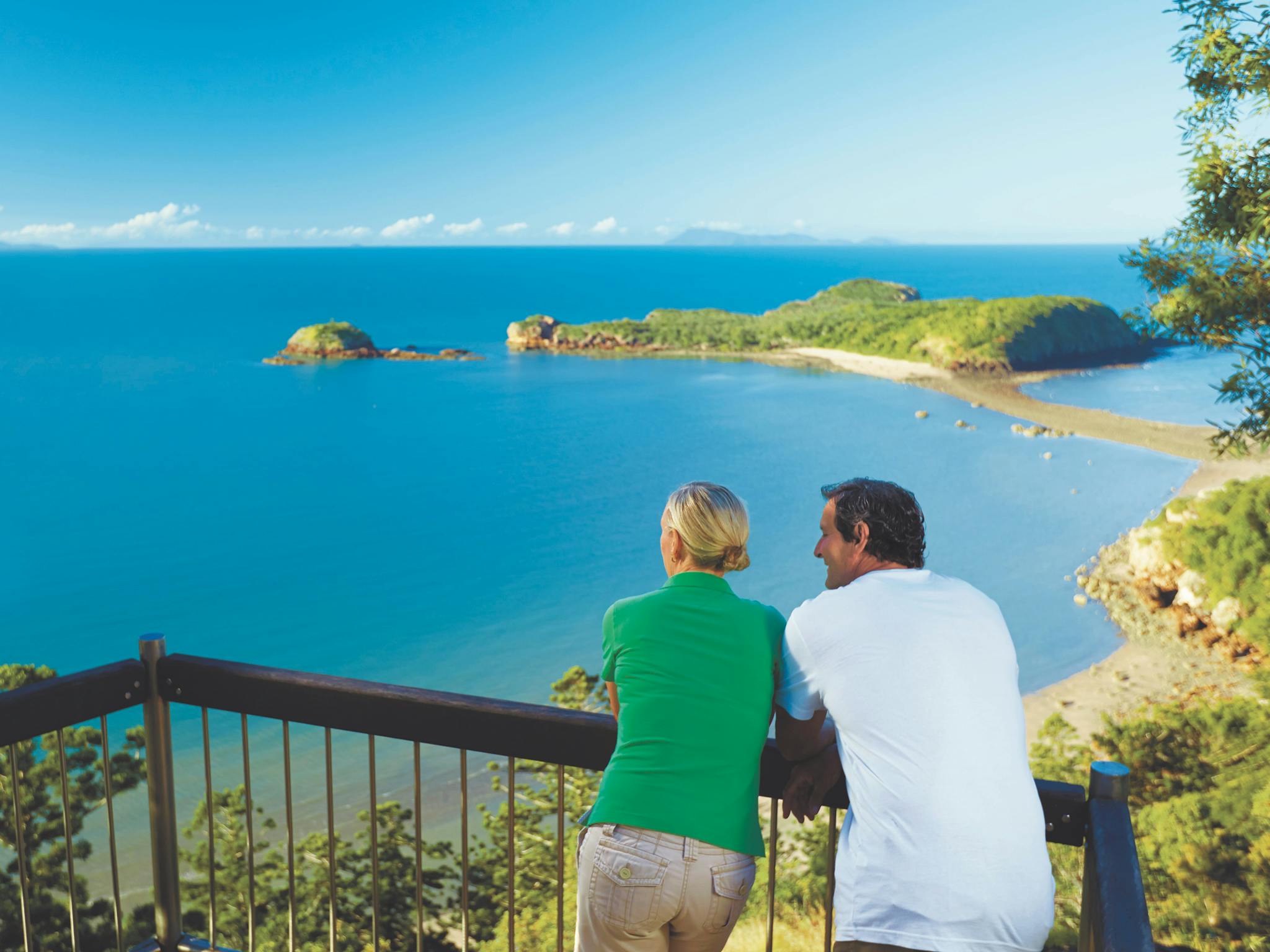 View of Cape Hillsborough beach and Wedge Island from Andrew's Point Lookout View of Cape Hillsborough beach and Wedge Island from Andrew's Point Lookout