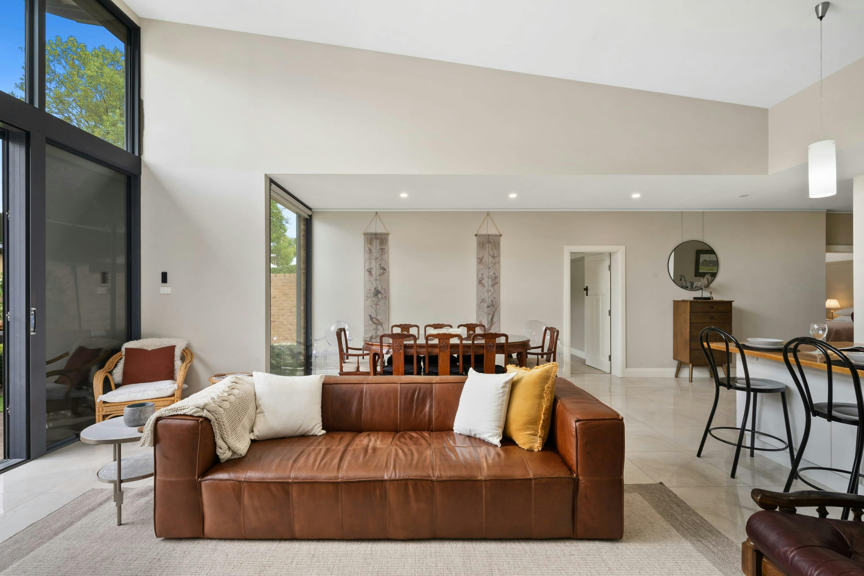 large leather lounge