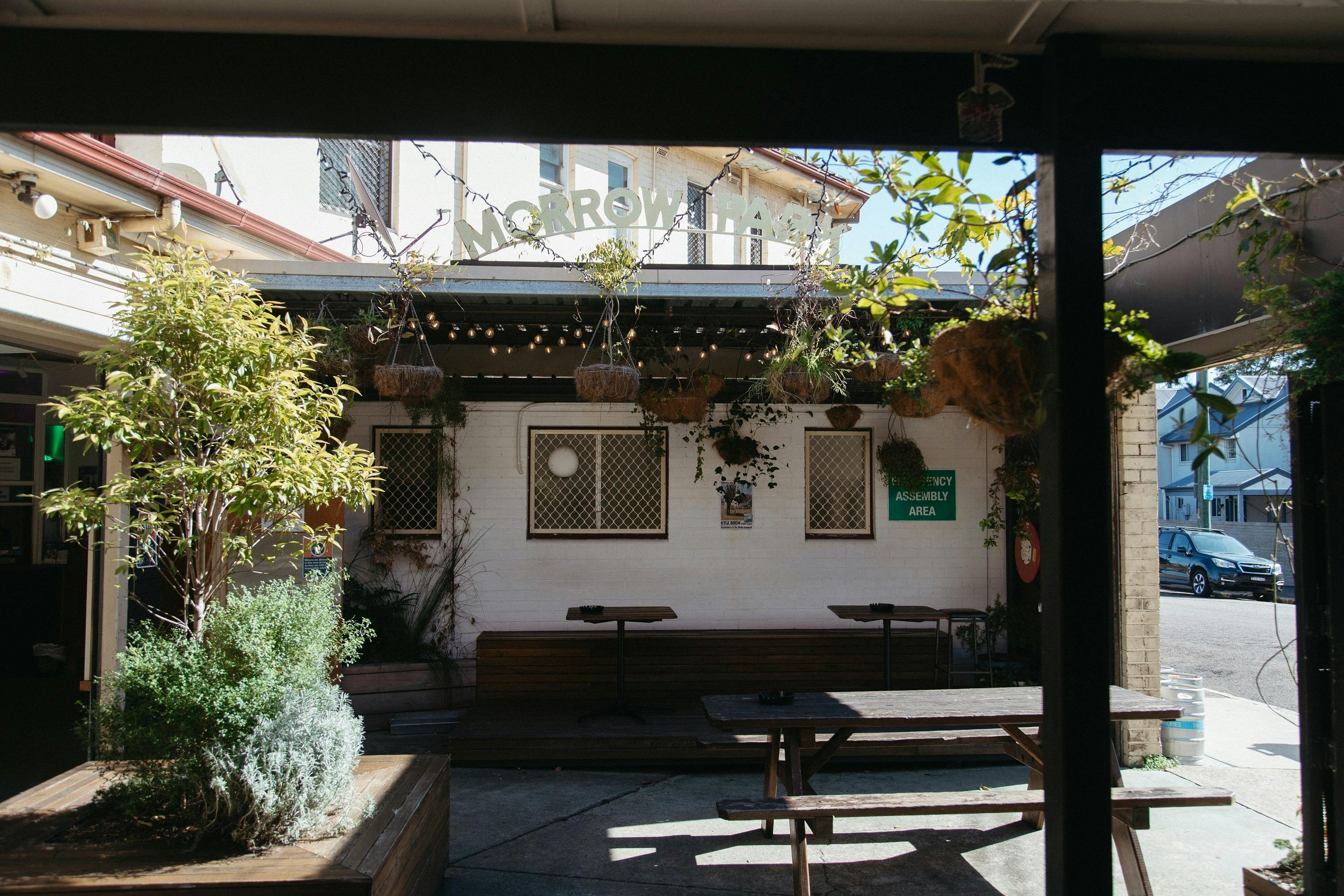 Outside courtyard at The Oak Tighes Hill