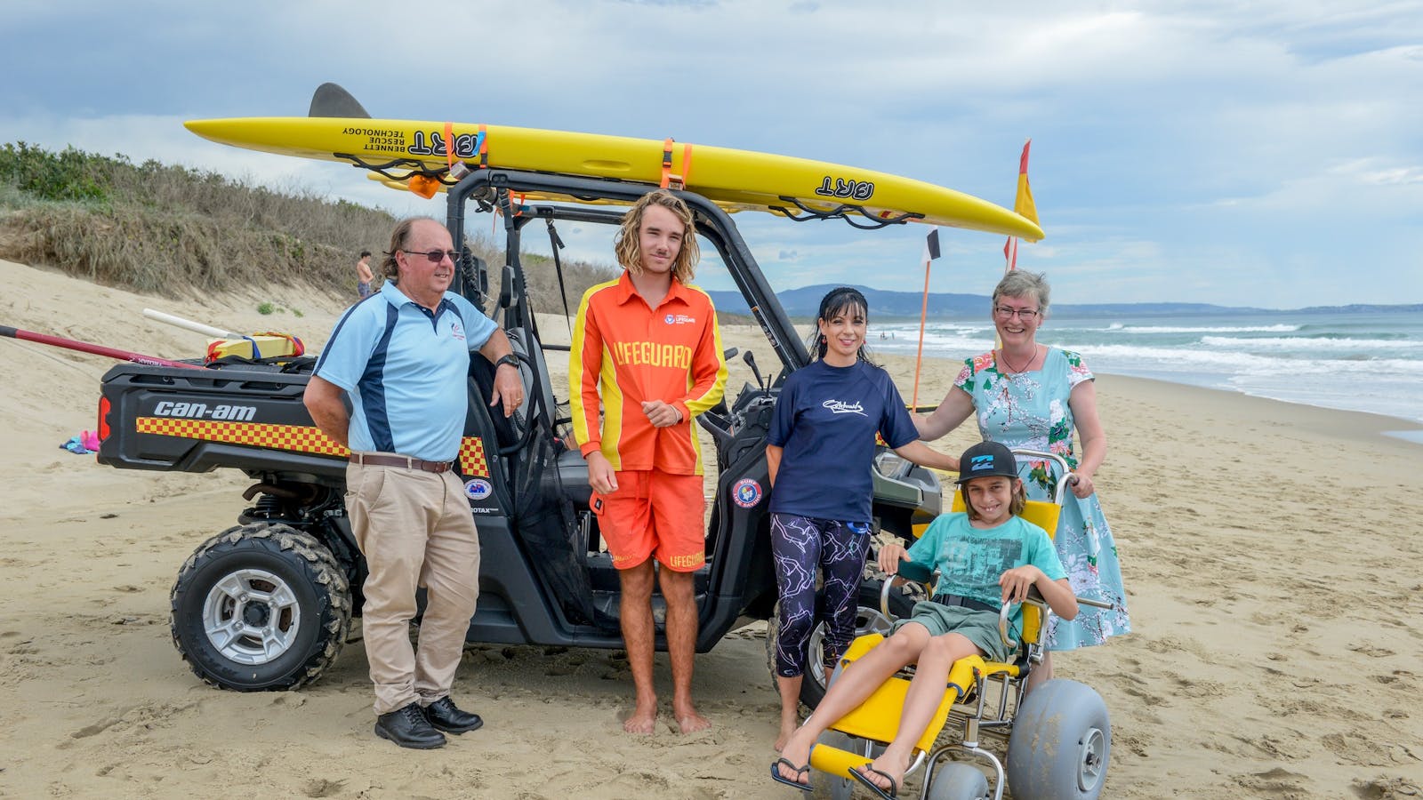 Shoalhaven Head's Surf Life Saving Club has a beach wheelchair.