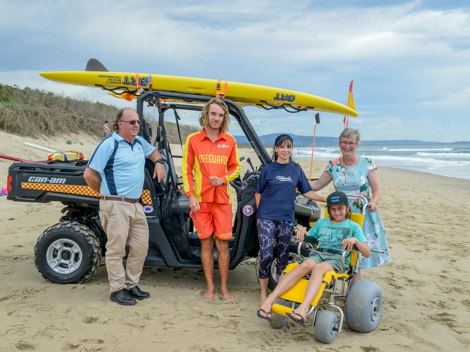 Shoalhaven Head's Surf Life Saving Club has a beach wheelchair.