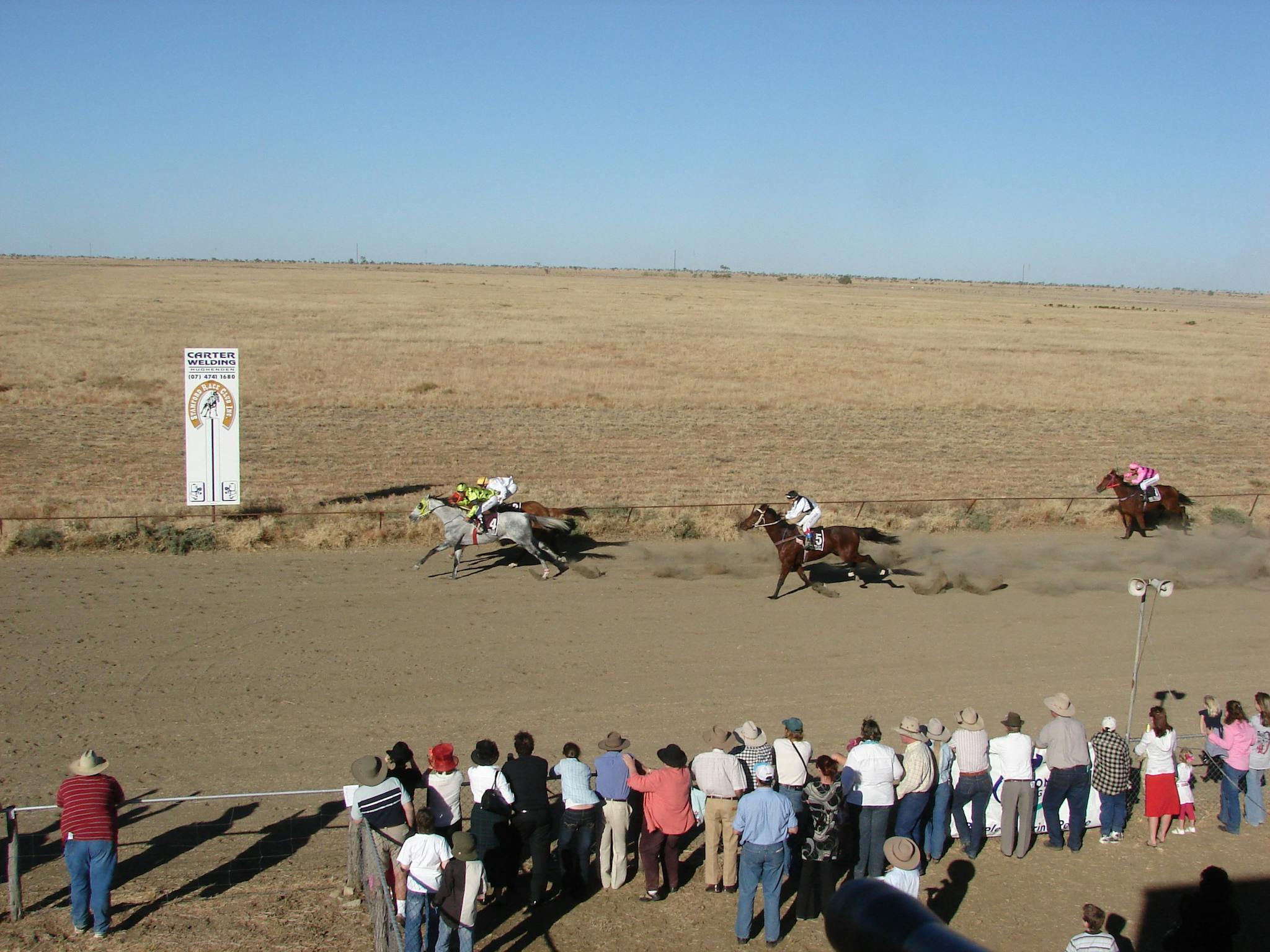 Horses sprinted towards the finish line Horses sprinted towards the finish line