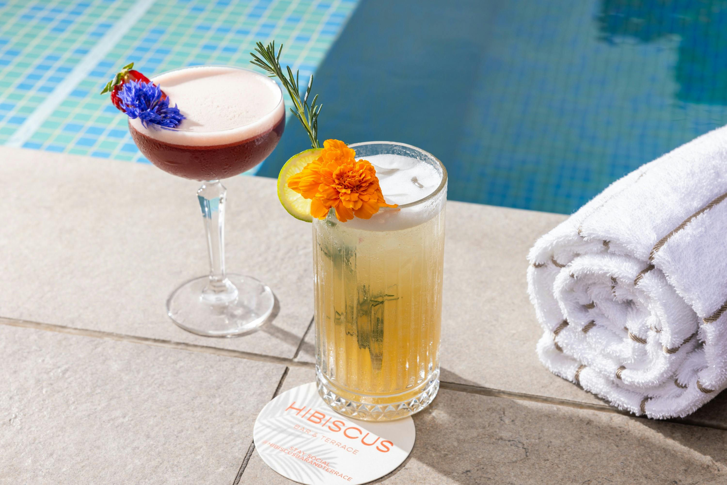 Cocktails by the pool