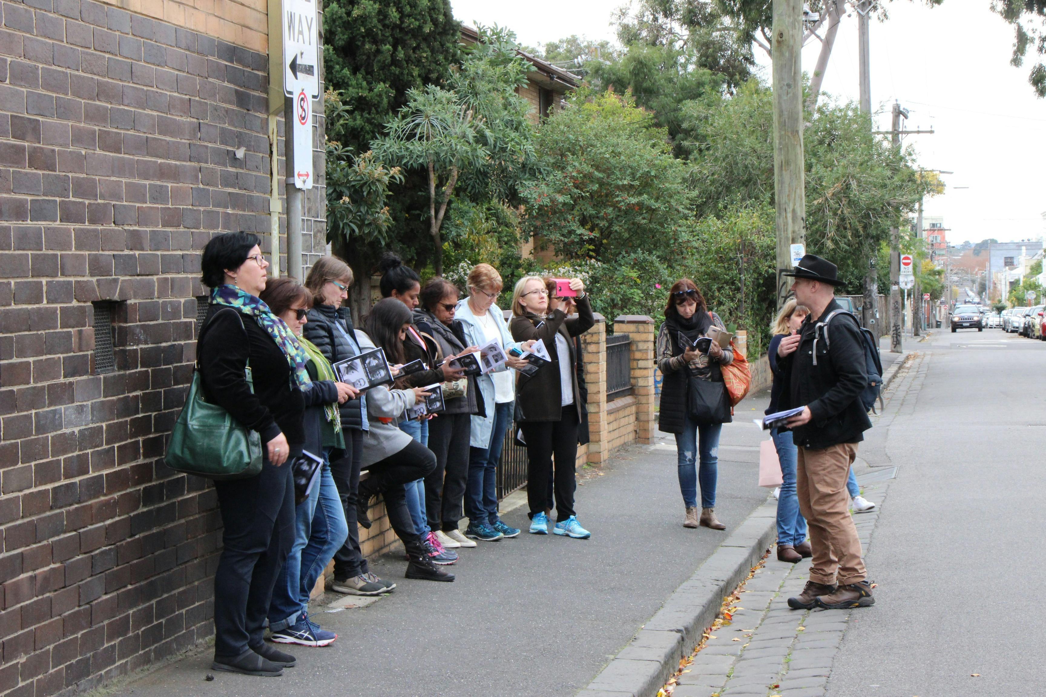 At the scene of a 1917 gangland killing