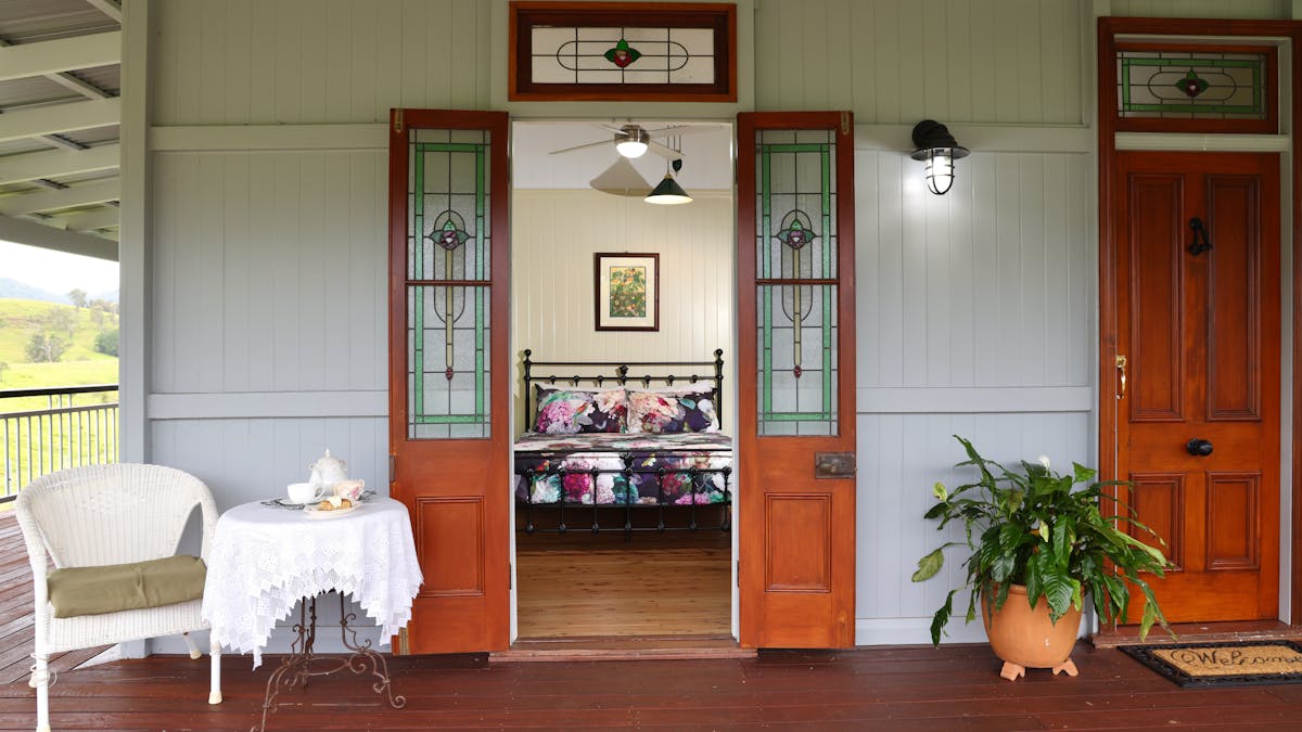 Bedroom opening out onto the verandah