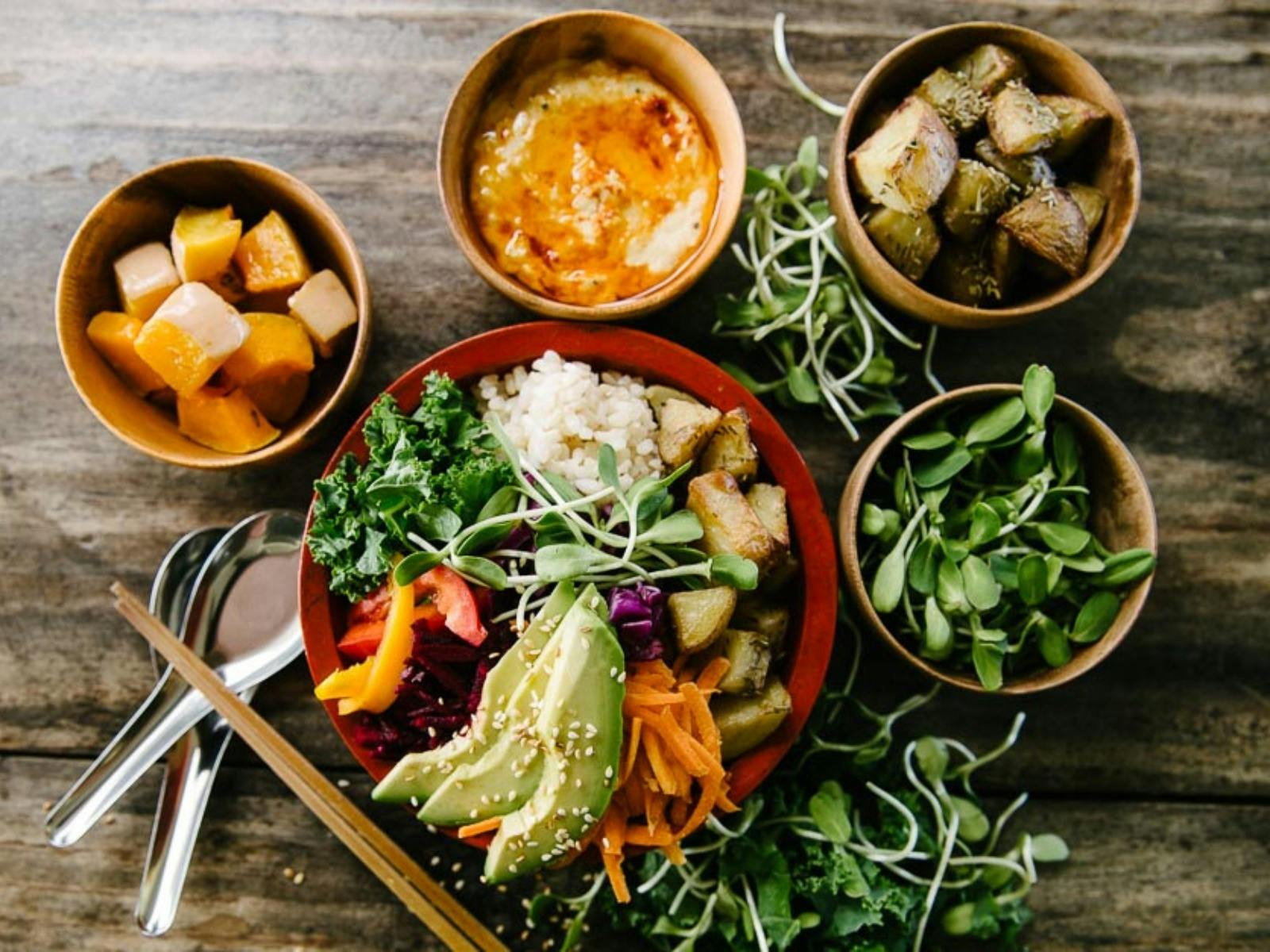 Delicious vegetarian menu