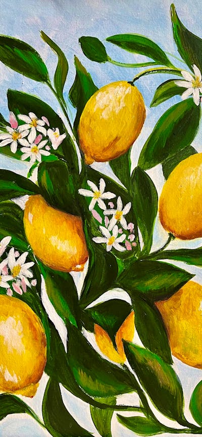 painting of juicy lemons