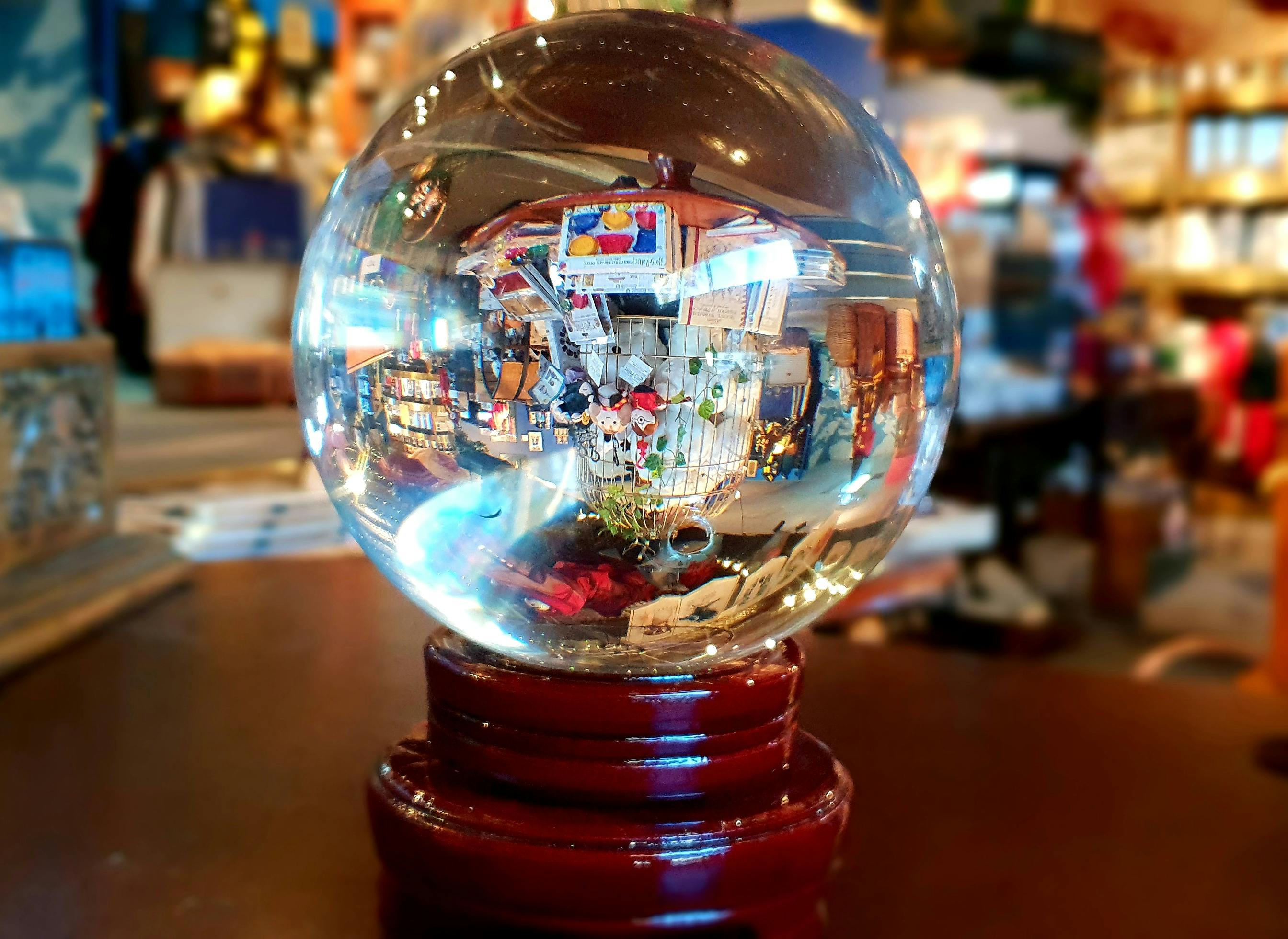 Crystal ball in-store.