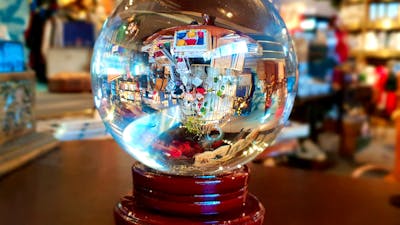 Crystal ball in-store.