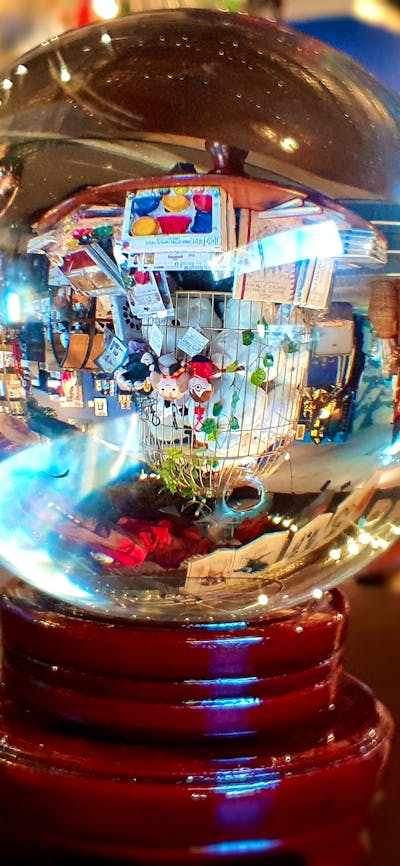 Crystal ball in-store.