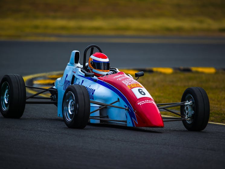 Front facing image of a Formula Ford Race Car