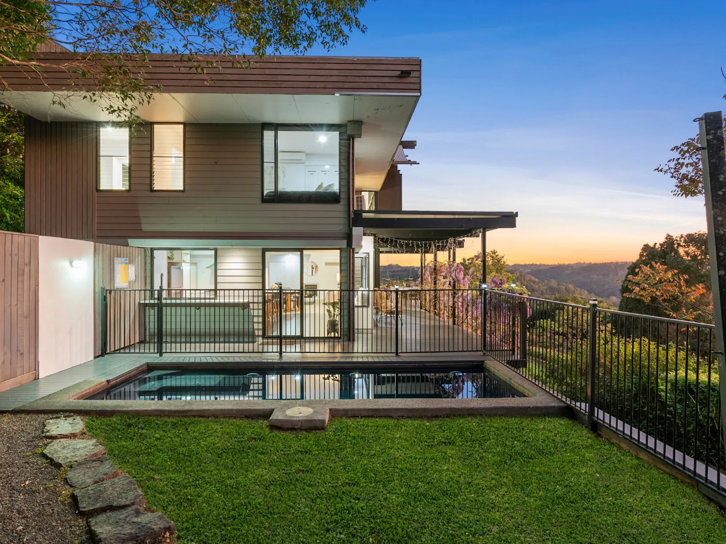 Private plunge pool with sweeping views