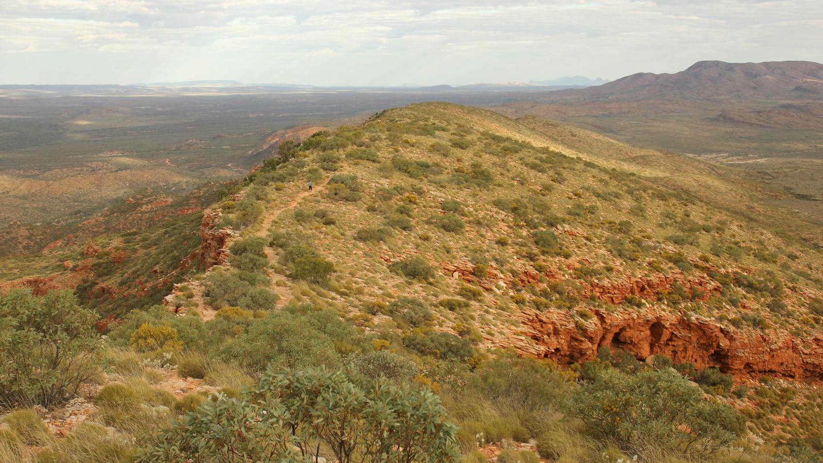 Walking down from Mount Sonder