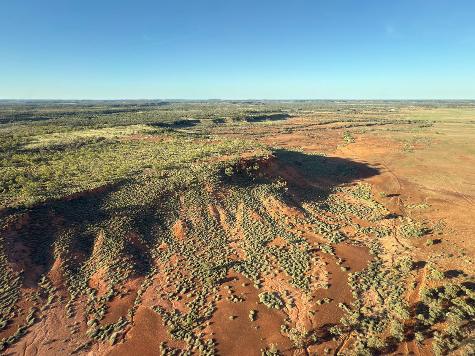 Jump up country escarpment