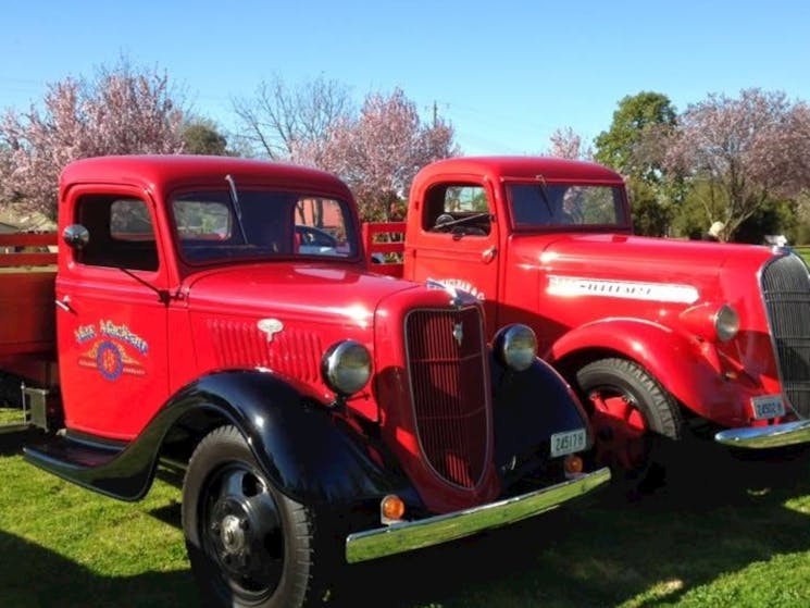 Red trucks