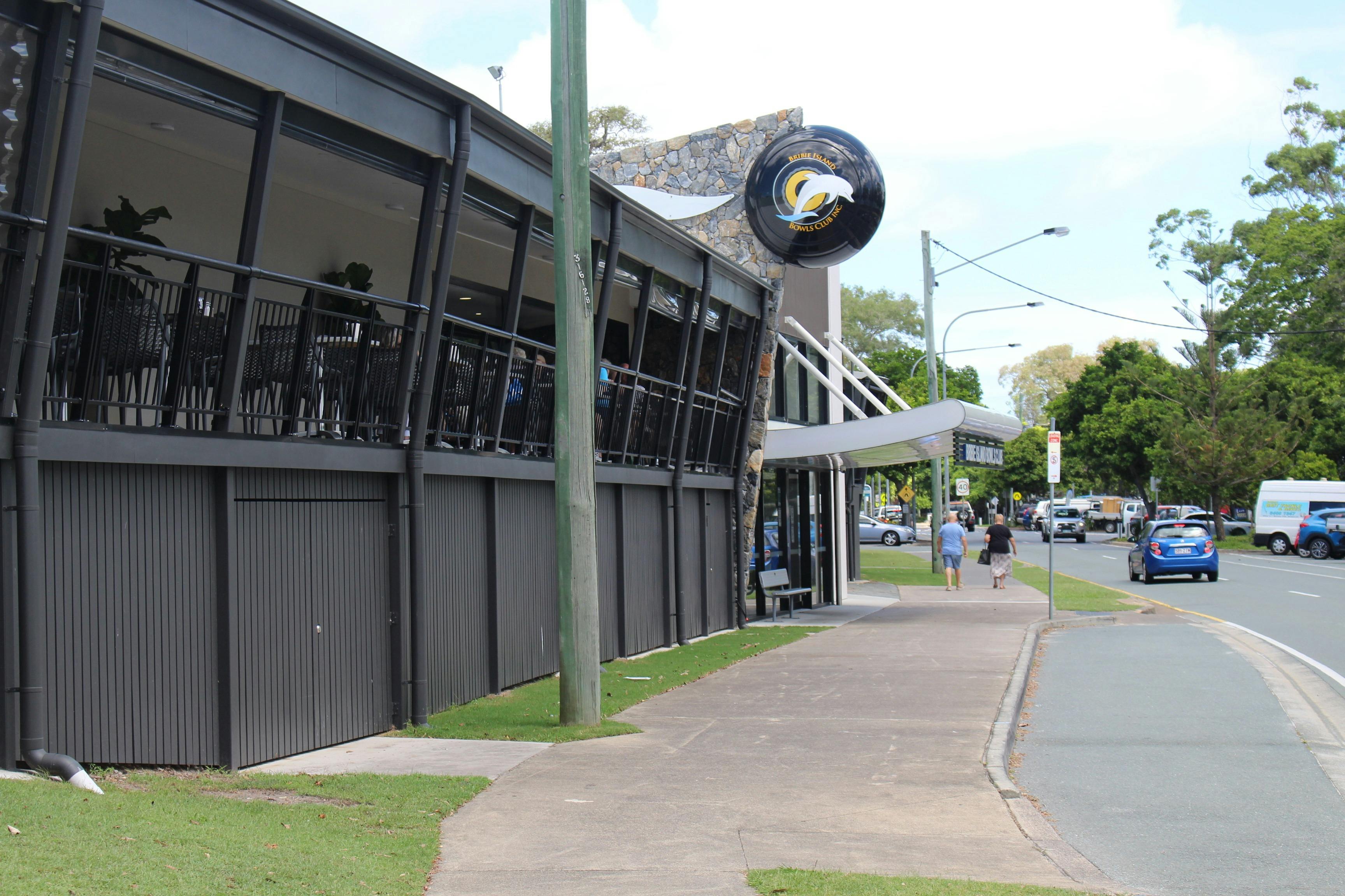 The front of the club