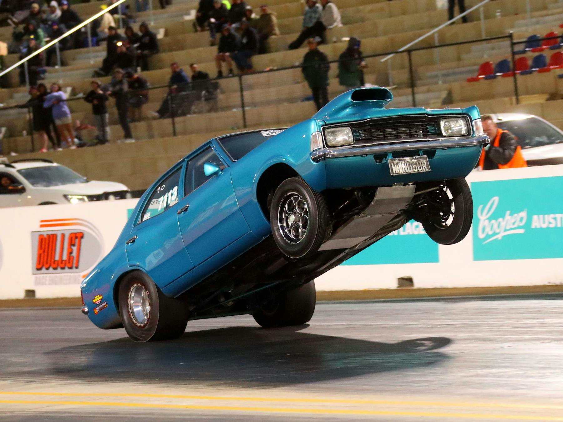 Drag Car pulling a wheelie