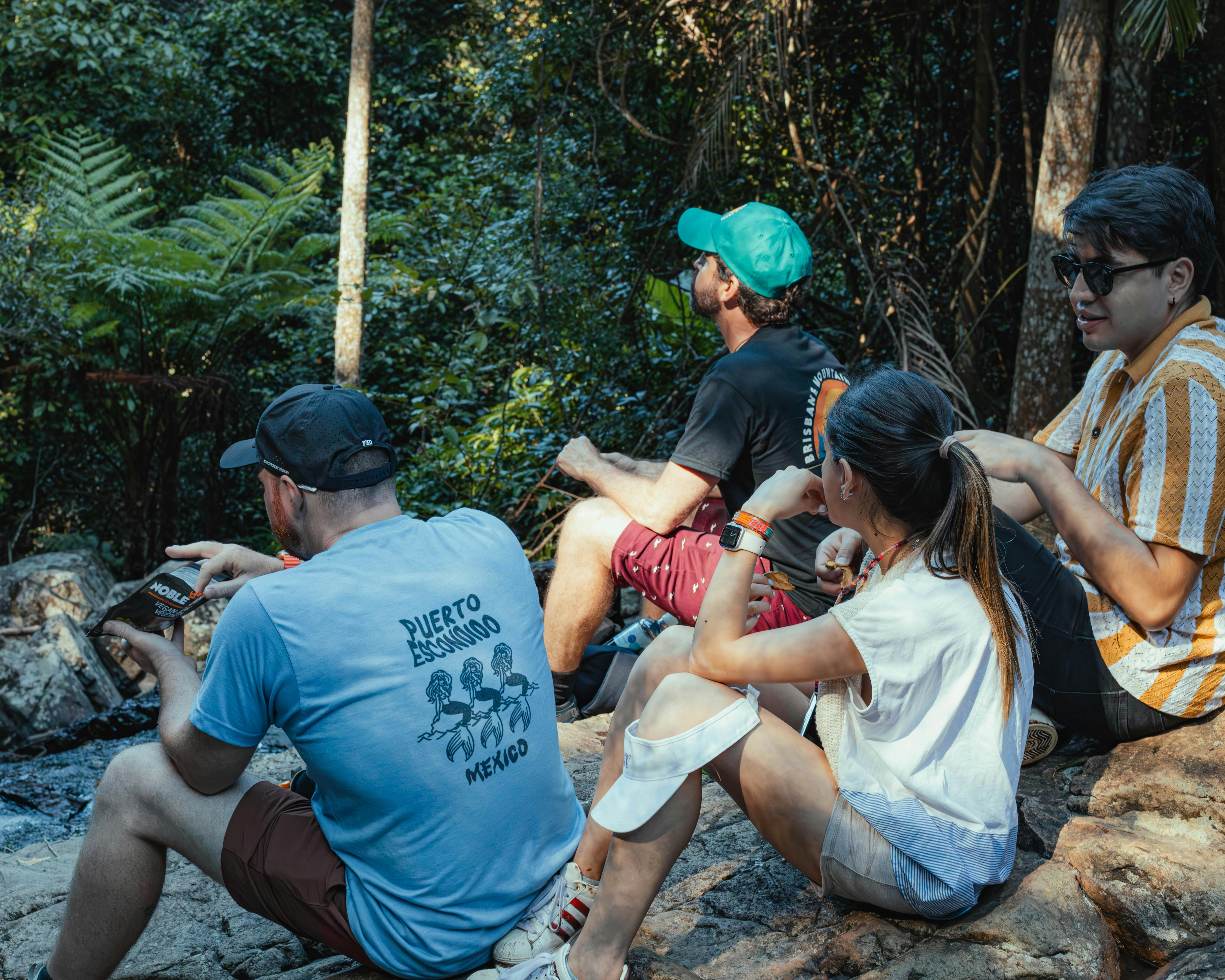 Snack Time above a waterfall
