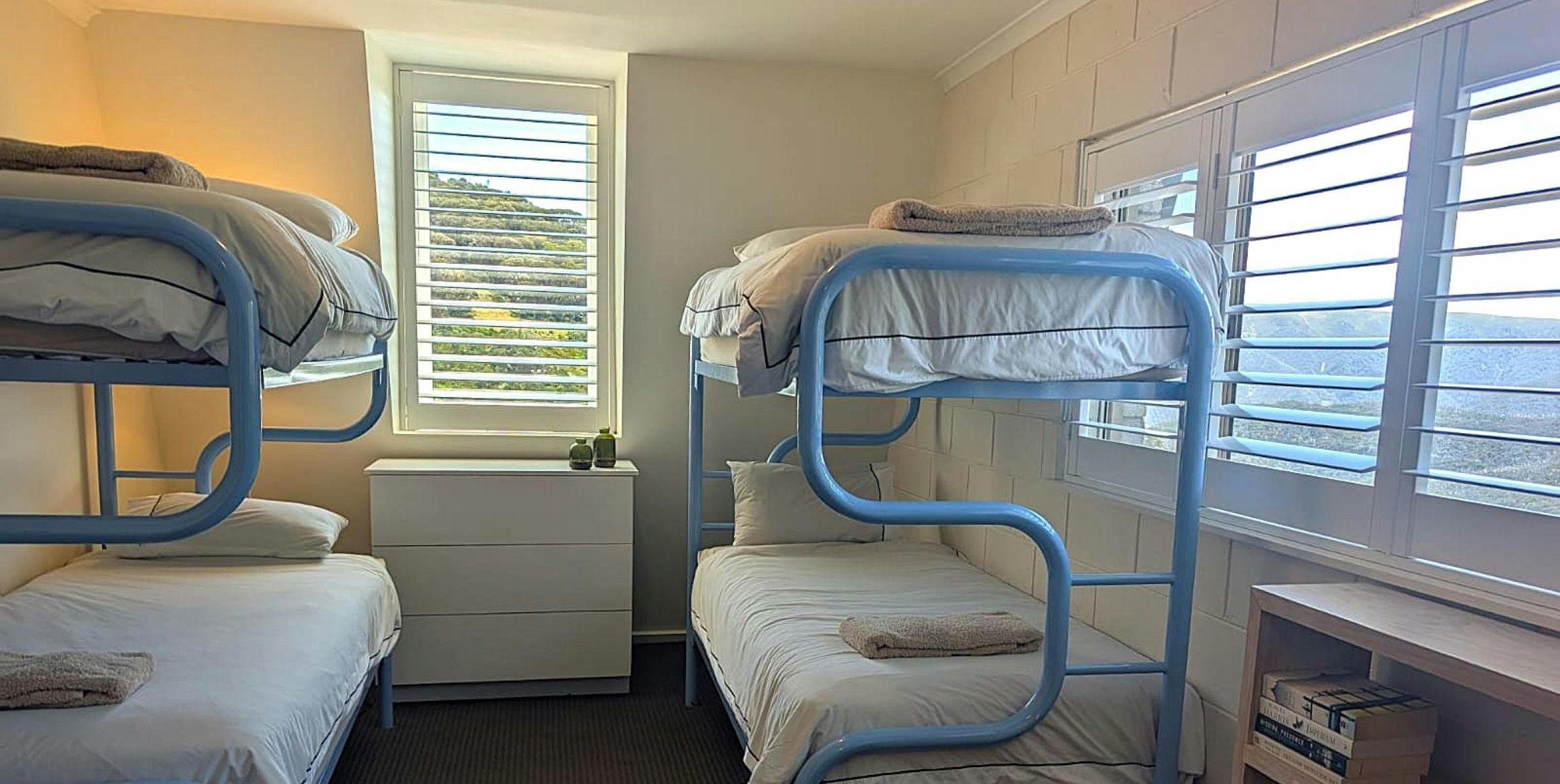Bedroom with two bunk beds