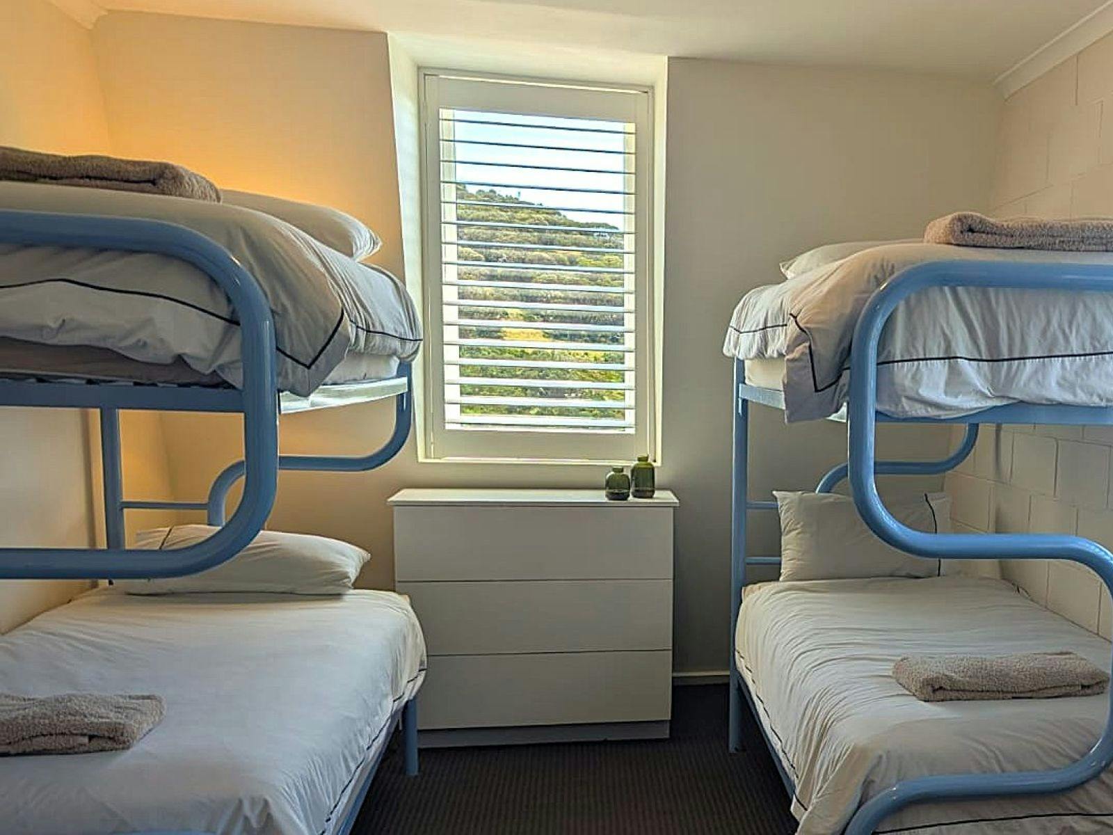 Bedroom with two bunk beds