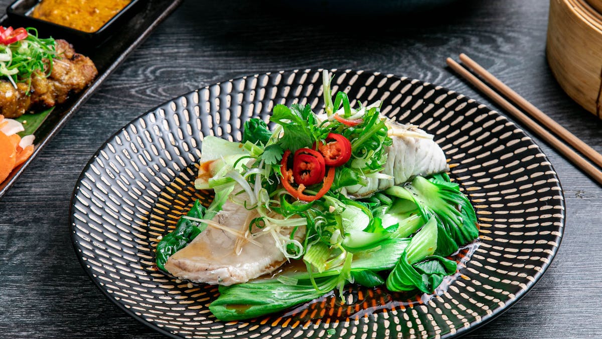 Steamed Fish Fillet w Ponzu Yuzu & Sesame