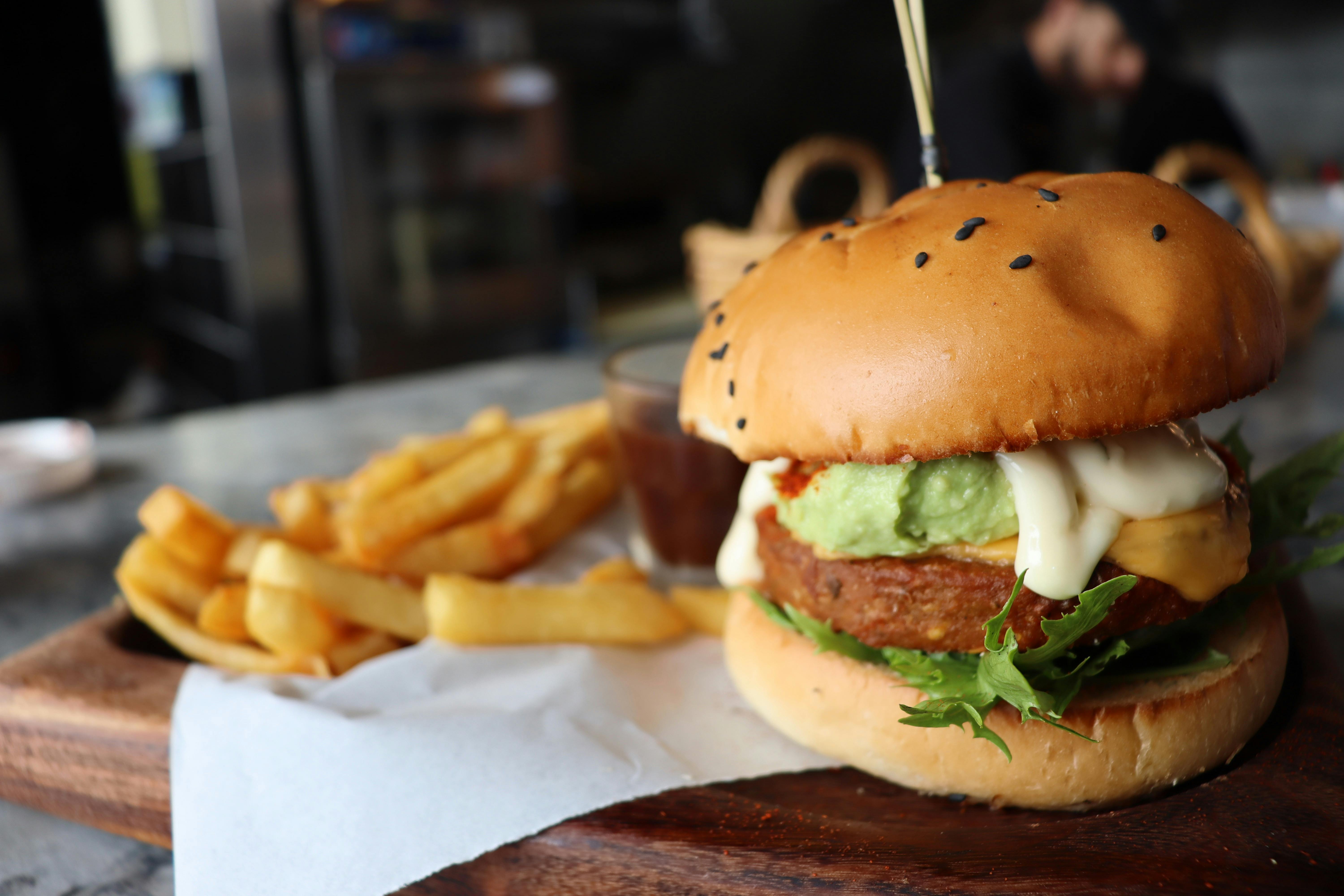 Image of burger and chips